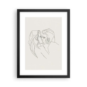 Poster în ramă neagră - Încurcați în sentimente - 30x40 cm