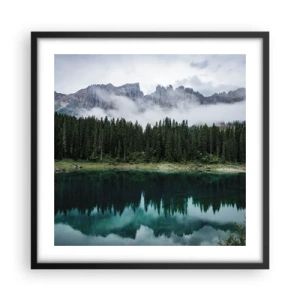 Poster în ramă neagră - Liniște, liniște, să nu trezim apa care doarme... - 50x50 cm