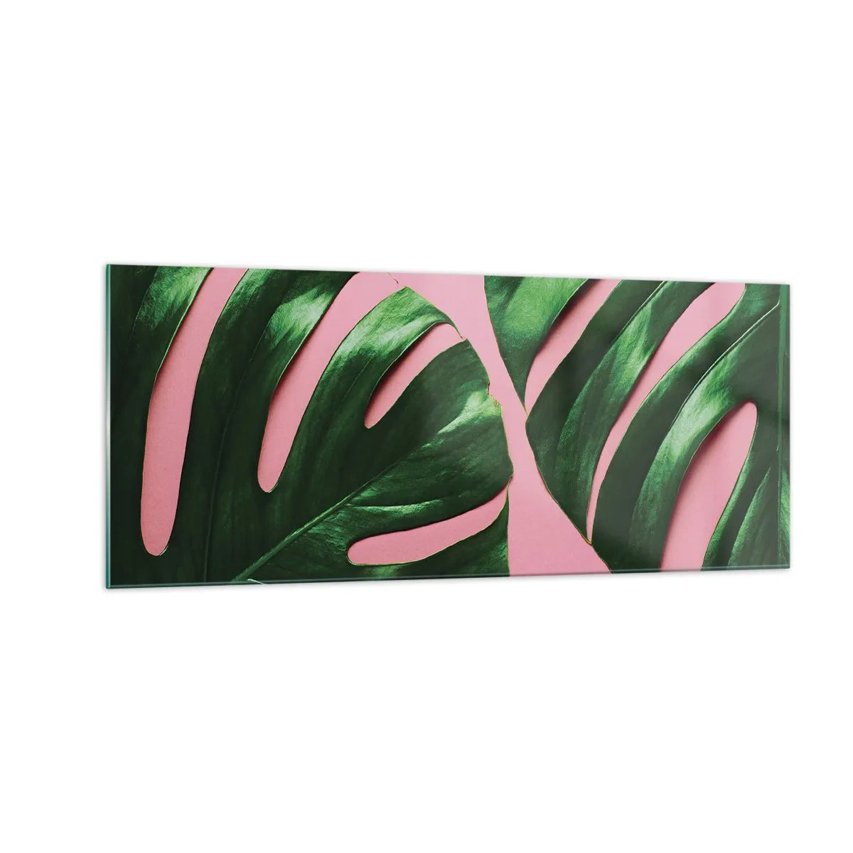 Tablou pe sticlă - Întâlnire verde - 100x40 cm