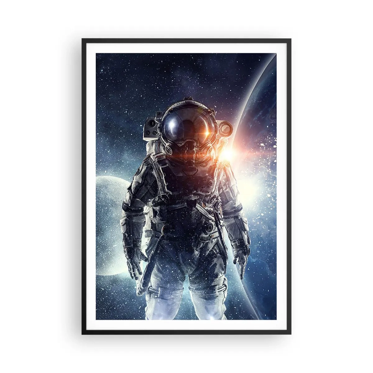 Poster în ramă neagră - Aventură spațială - 70x100 cm