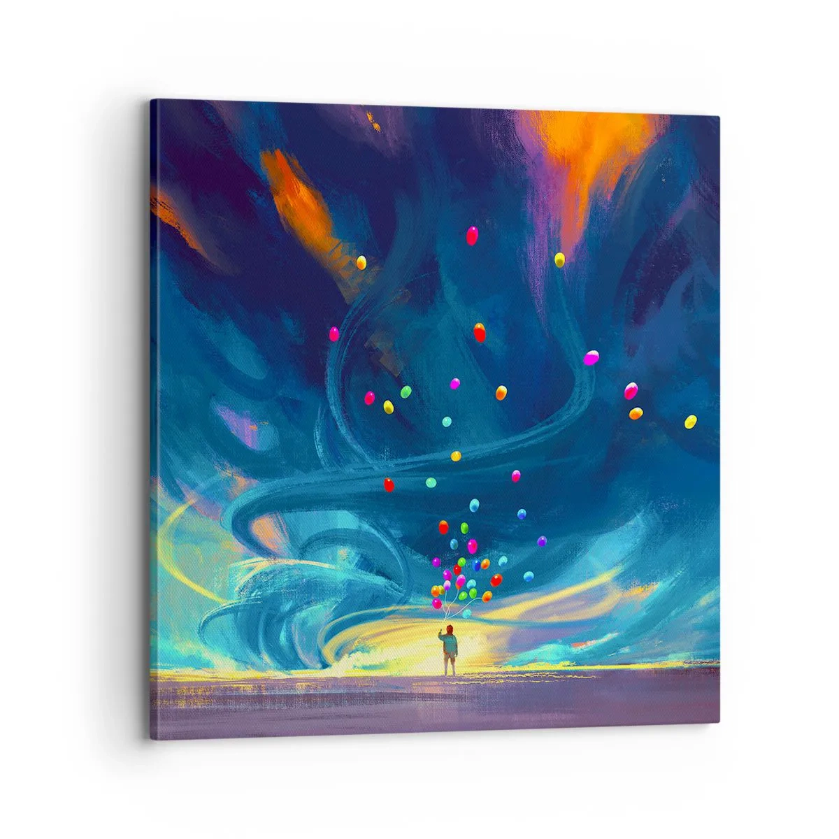 Tablou pe pânză - Pe un vânt albastru - 70x70 cm