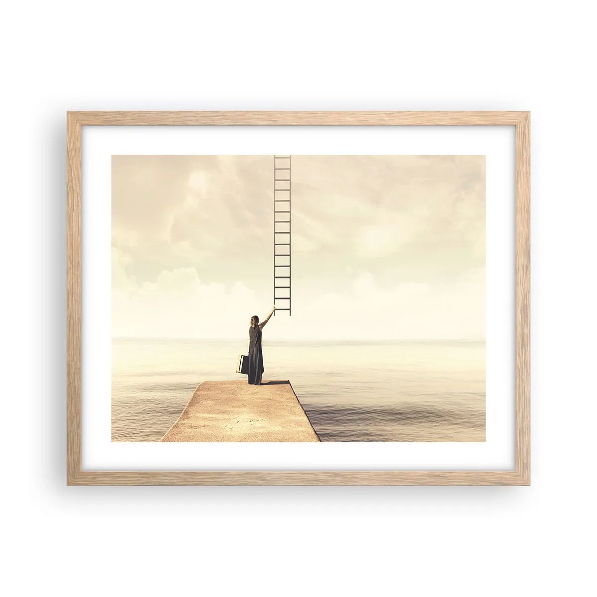 Poster în ramă de stejar deschis - O călătorie conceptuală - 50x40 cm