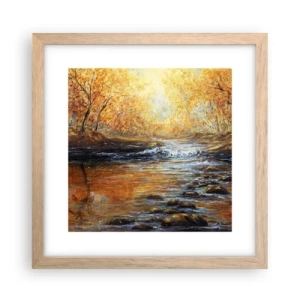 Poster în ramă de stejar deschis - Pârâul de aur - 30x30 cm
