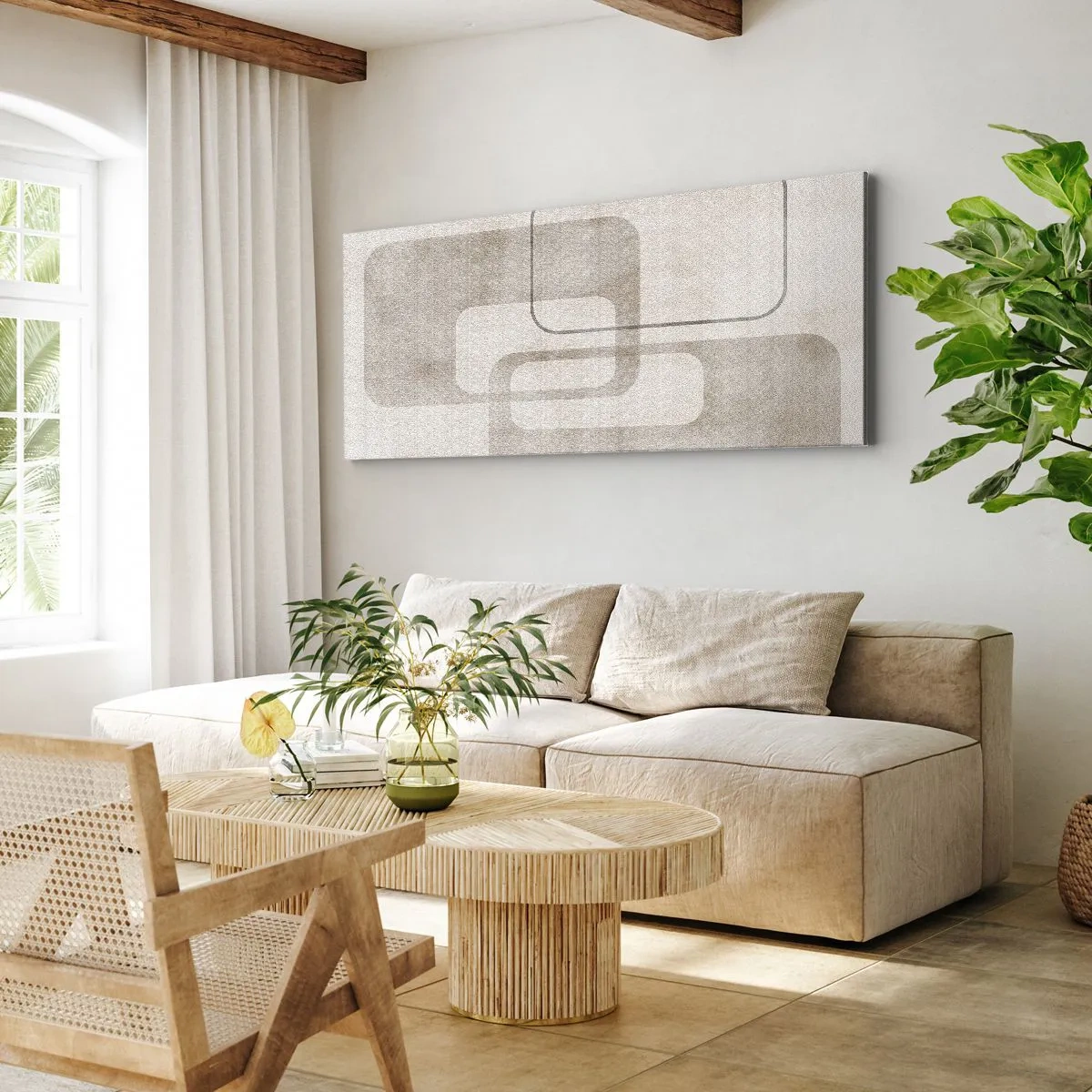 Tablou pe pânză - Fuga geometrică - 100x40 cm