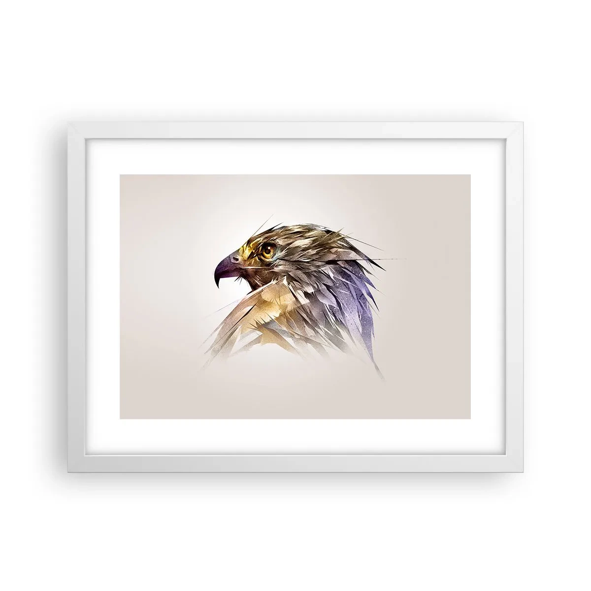 Poster în ramă albă - Portretul unui războinic - 40x30 cm