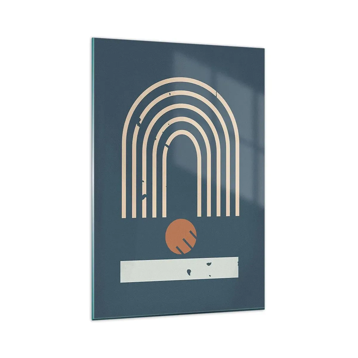 Tablou pe sticlă - Geometrie în funcție de rodie - 80x120 cm