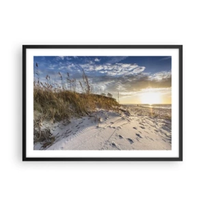 Poster în ramă neagră - Invitație la o plimbare - 70x50 cm