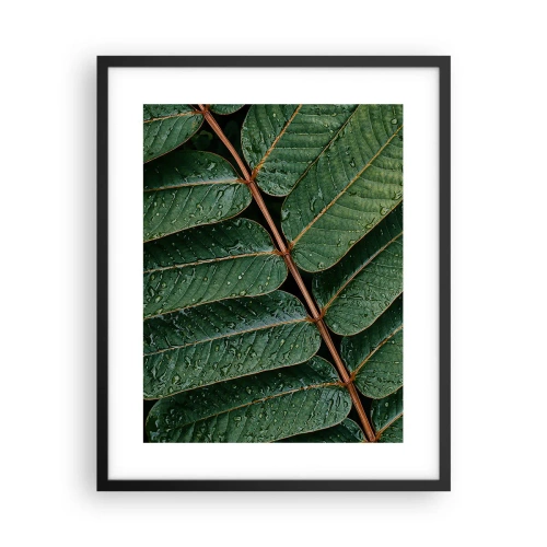 Poster în ramă neagră - Într-un ritm verde - 40x50 cm