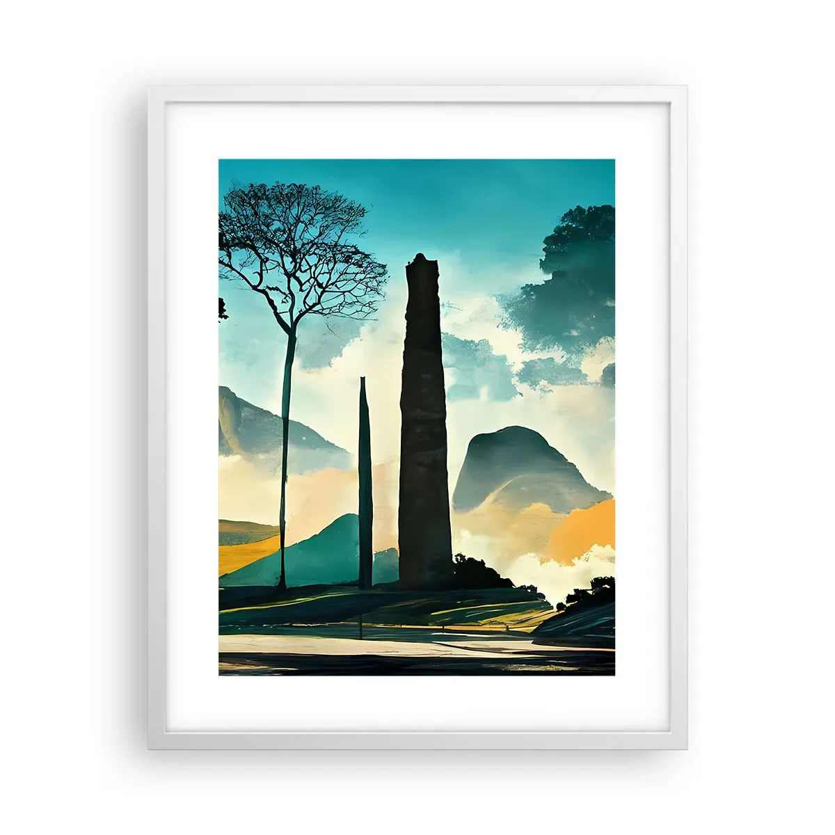 Poster în ramă albă - Din ce în ce mai sus - 40x50 cm