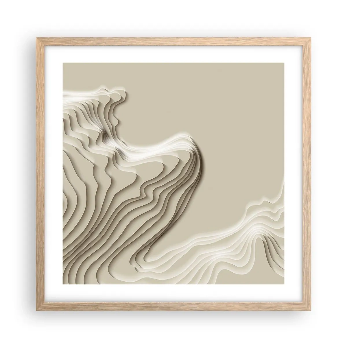 Poster în ramă de stejar deschis - Topografia artei - 50x50 cm