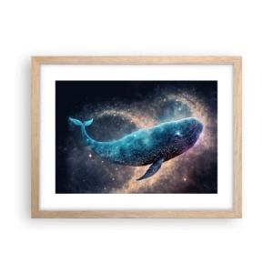 Poster în ramă de stejar deschis - Există o lume... - 40x30 cm