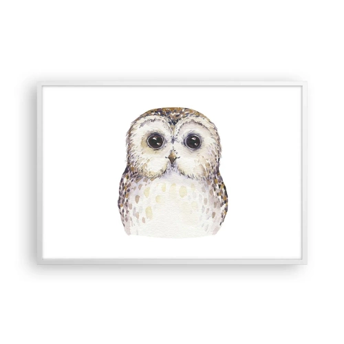 Poster în ramă albă - Uită-te în ochii mei - 91x61 cm