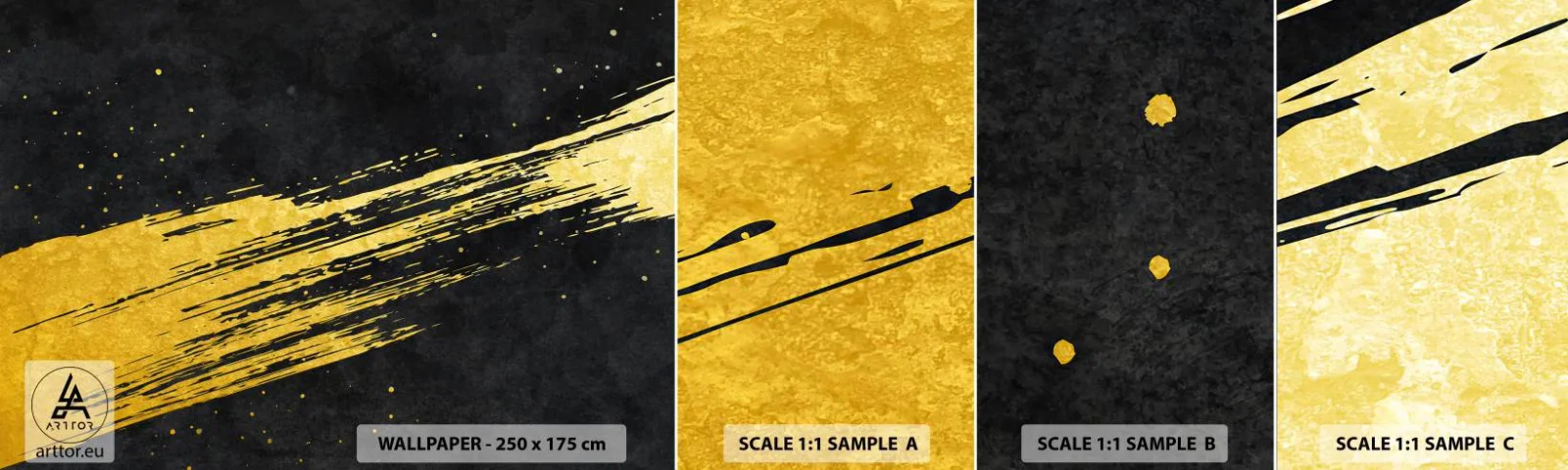 Mostră tapet autocolant Deluxe Sticker - Salt în hiperspațiu - Art Deco, Elegant, Întuneric - 100x30 cm