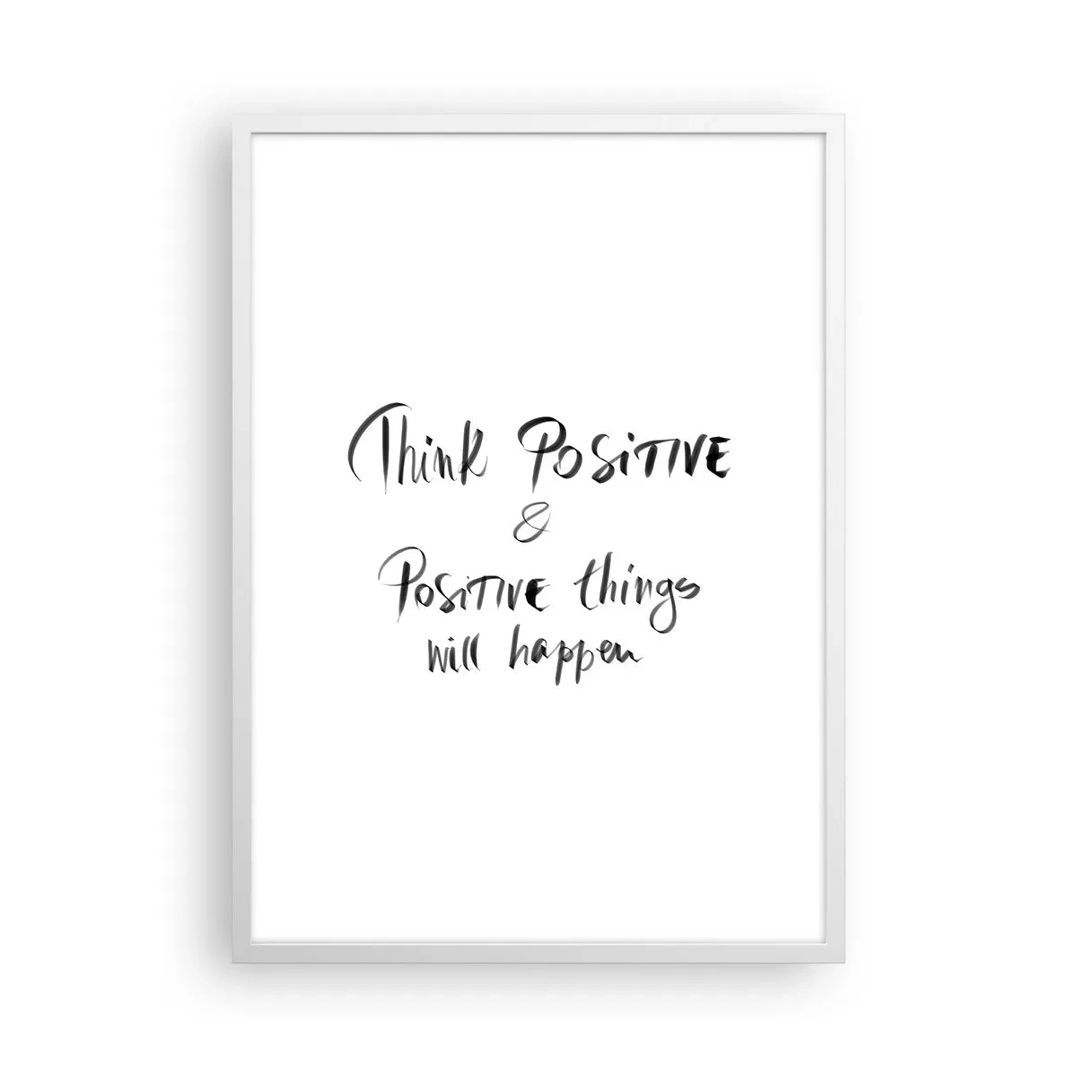 Poster în ramă albă - Cum să trăim bine? - 50x70 cm