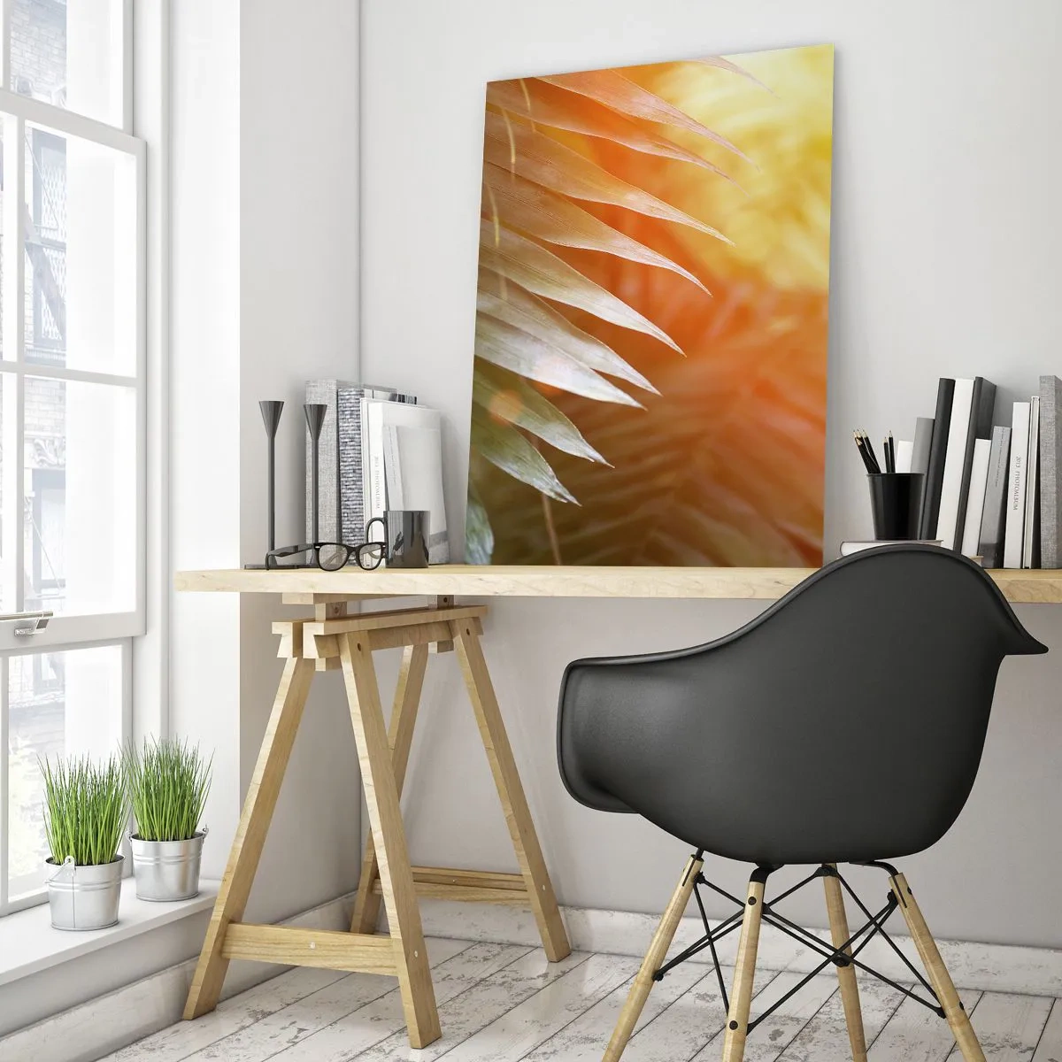 Tablou pe sticlă - Dimineață în junglă - 50x70 cm
