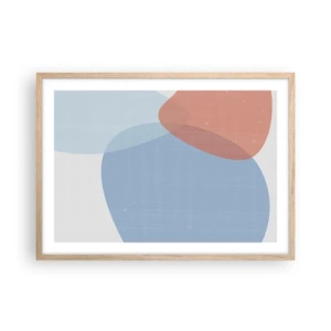 Poster în ramă de stejar deschis - Relații pastelate - 70x50 cm