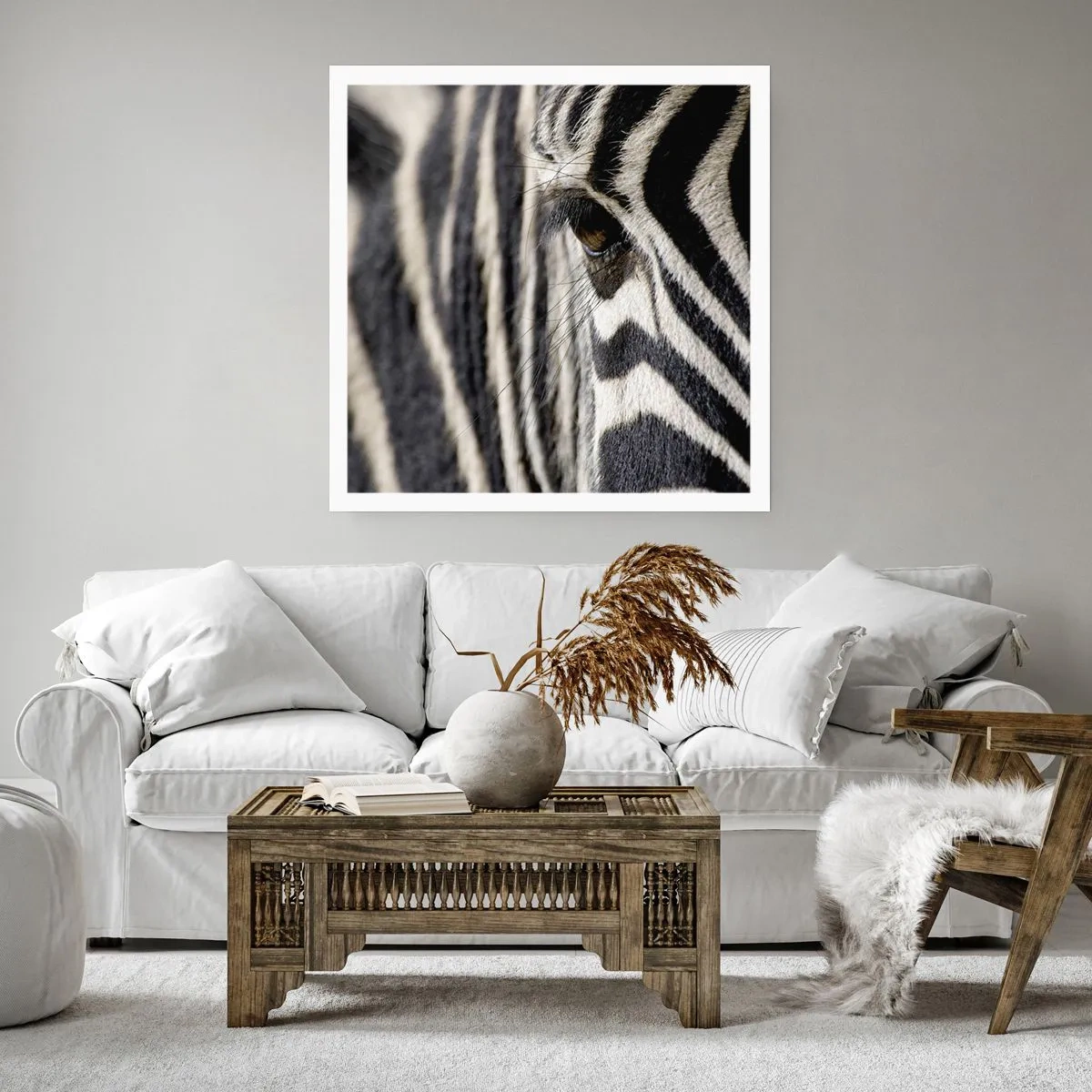 Poster - Portret cu dungi - 40x40 cm