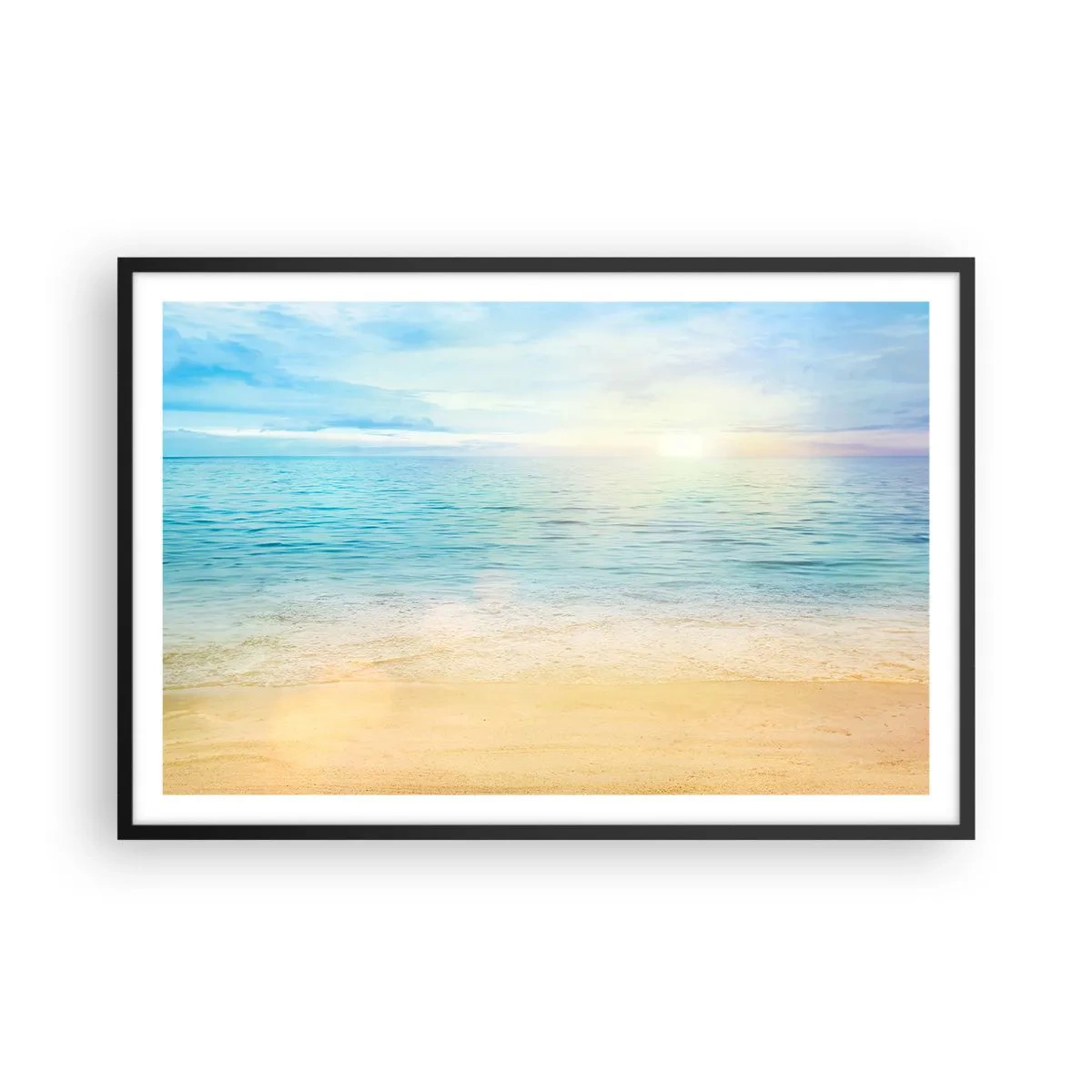 Poster în ramă neagră - Marele albastru - 91x61 cm