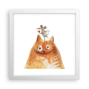 Poster în ramă albă - Paradoxurile iubirii - 30x30 cm