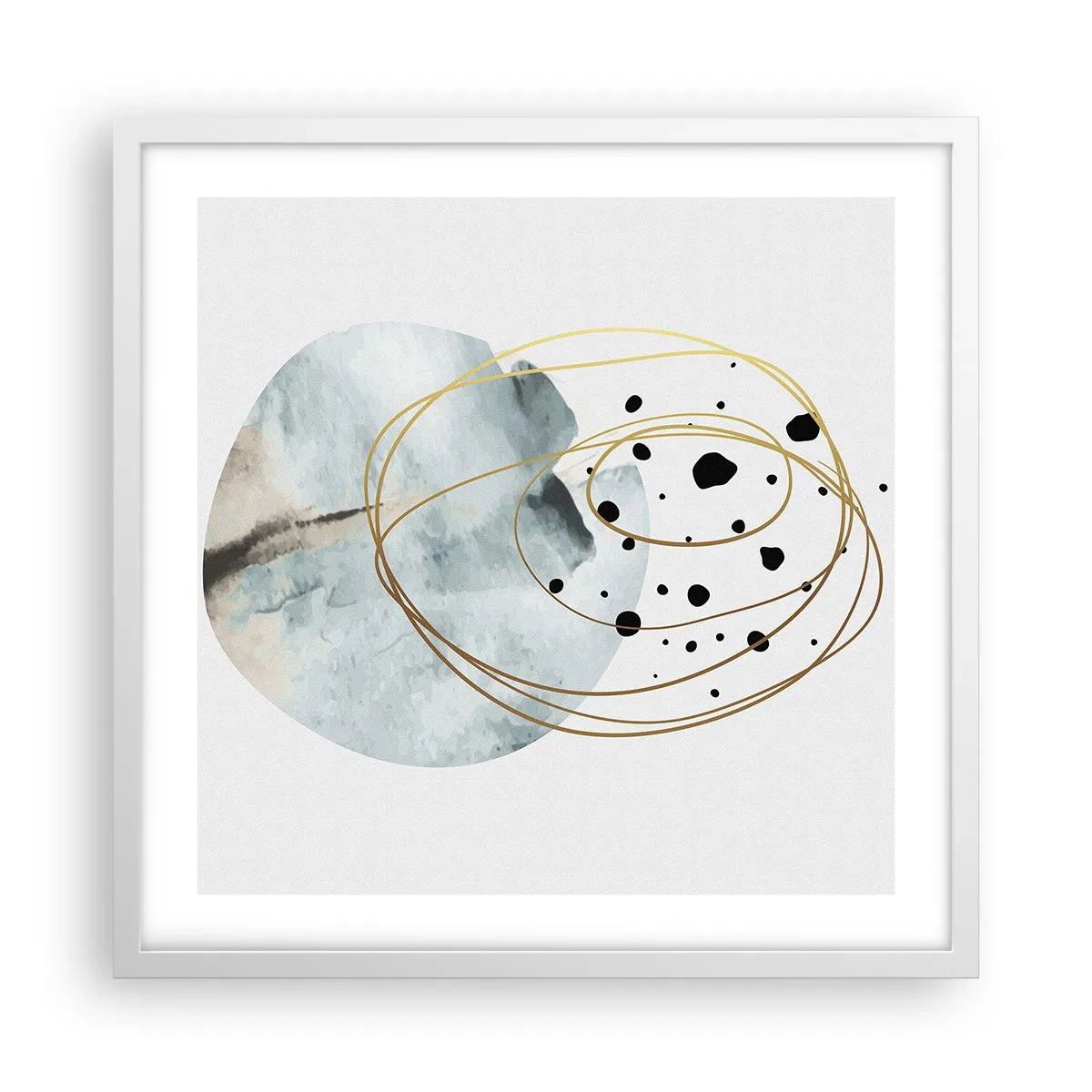 Poster în ramă albă - În îmbrățișarea spațiului - 50x50 cm