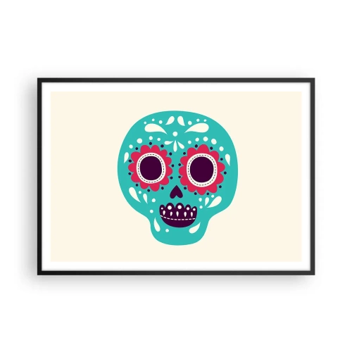 Poster în ramă neagră - Viața - distracție până la moarte - 100x70 cm