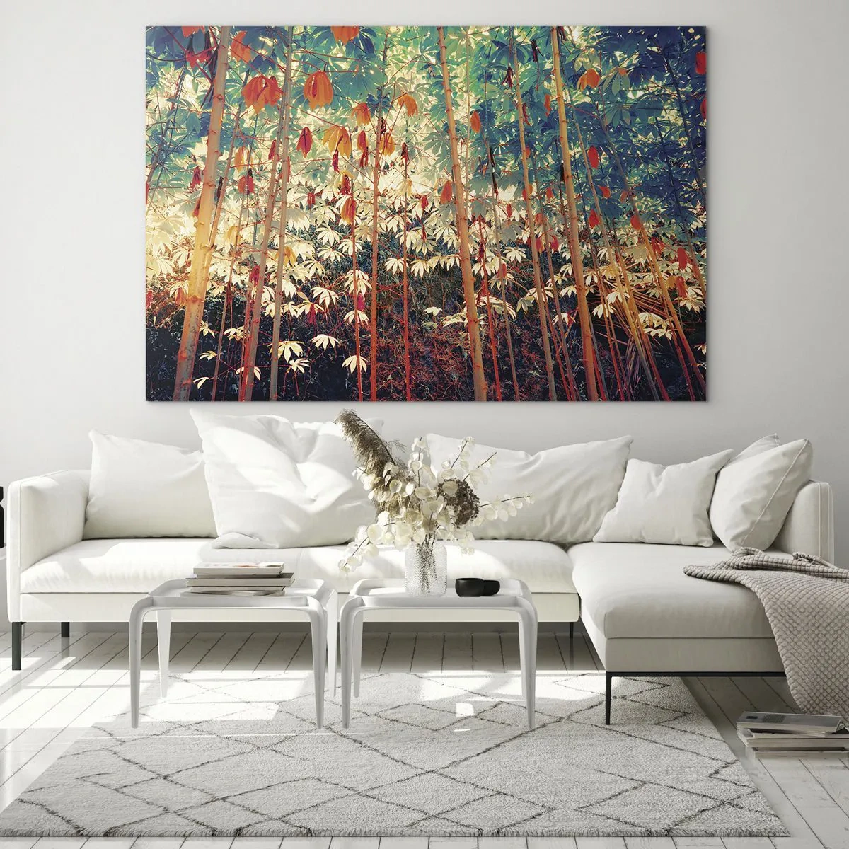 Tablou pe sticlă - Viața secretă a frunzelor - 100x70 cm