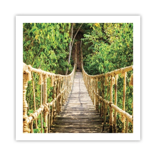 Poster - Suspendat în verde - 60x60 cm