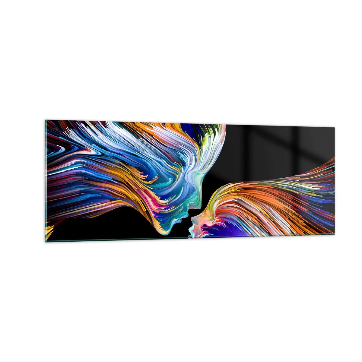 Tablou pe sticlă - Fuziune de energie și lumină - 140x50 cm