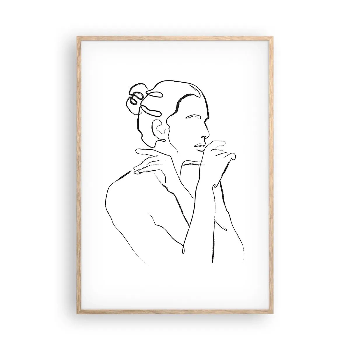 Poster în ramă de stejar deschis - Actul: un mister senzual - 70x100 cm