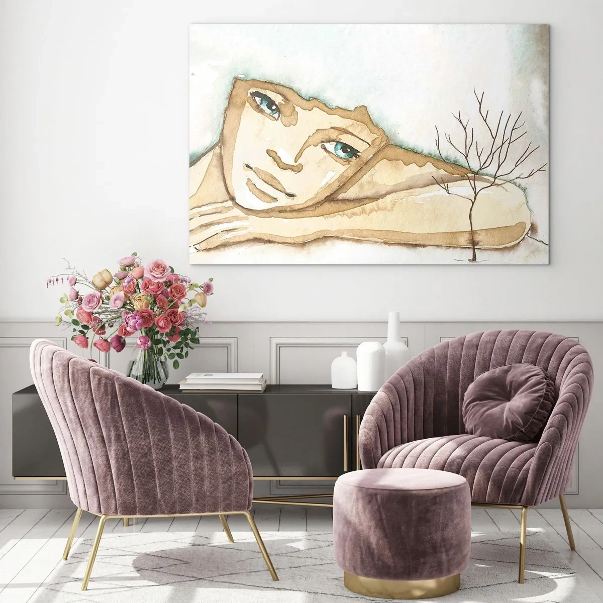 Tablou pe sticlă - Copacul poeziei crește din tăcere - 100x70 cm