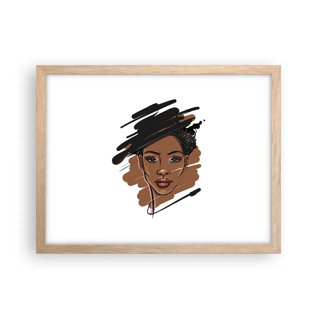 Poster în ramă de stejar deschis - Dulce ca ciocolata - 40x30 cm