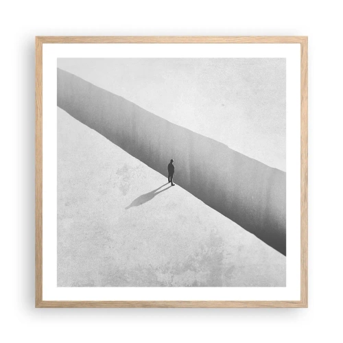 Poster în ramă de stejar deschis - Obiectiv clar - 60x60 cm