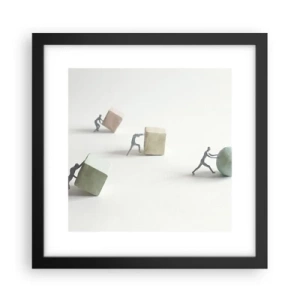 Poster în ramă neagră - Viața însăși - 30x30 cm