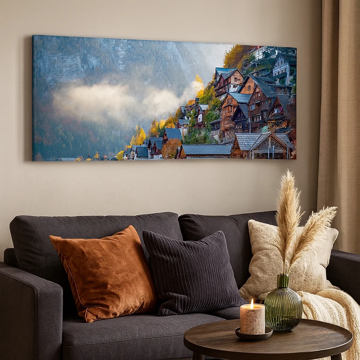 Tablou pe pânză - Atmosferă alpină - 30x30 cm