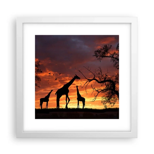 Poster în ramă albă - O mică cină cu cei dragi - 30x30 cm