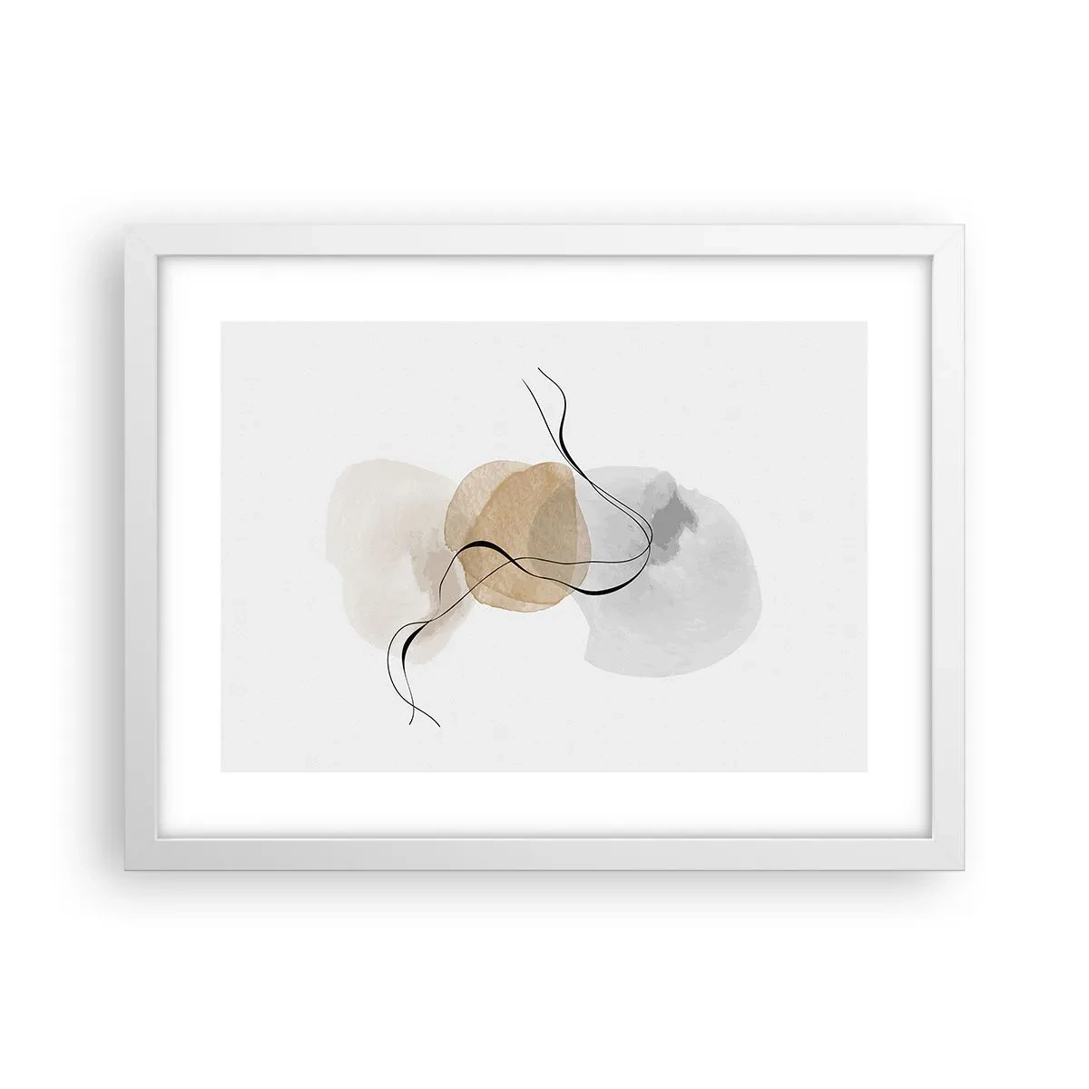 Poster în ramă albă - Mărgele de aer - 40x30 cm