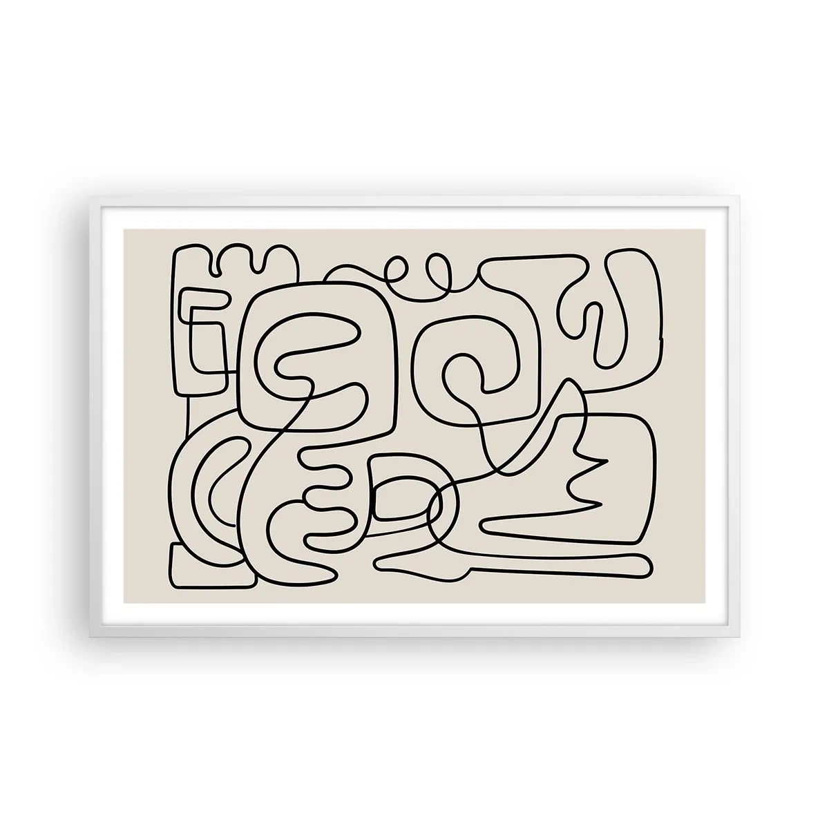 Poster în ramă albă - Pe traseu - 91x61 cm