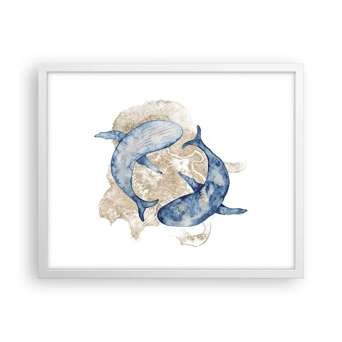 Poster în ramă albă - Prietenie sau iubire? - 50x40 cm