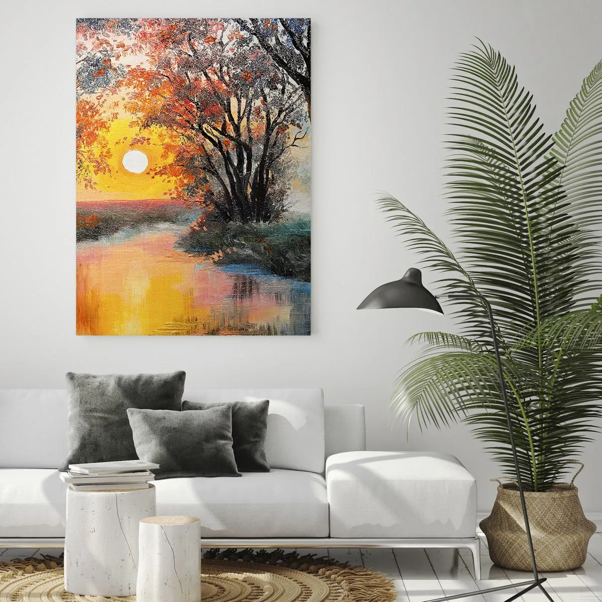 Tablou pe sticlă - Atmosferă de toamnă - 50x70 cm