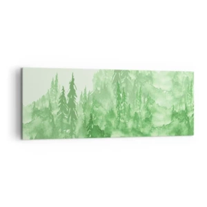 Tablou pe pânză - Neclar prin ceața verde - 140x50 cm