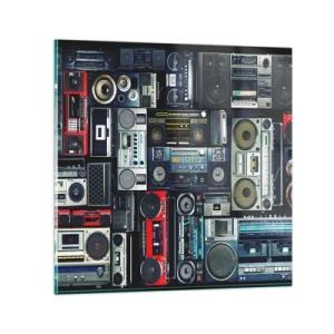 Tablou pe sticlă - Nostalgie pentru anii `80. - 30x30 cm