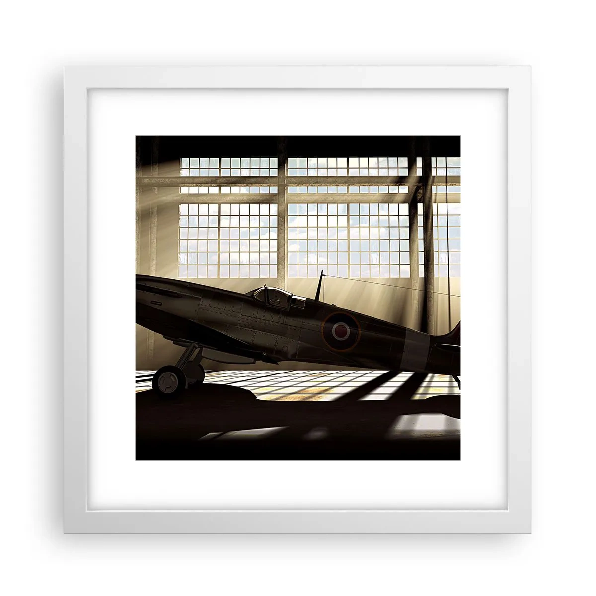 Poster în ramă albă - Odihna războinicului - 30x30 cm