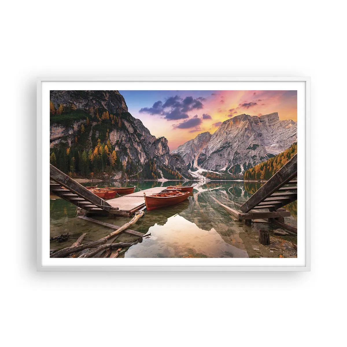 Poster în ramă albă - Promisiunea zilei - 100x70 cm