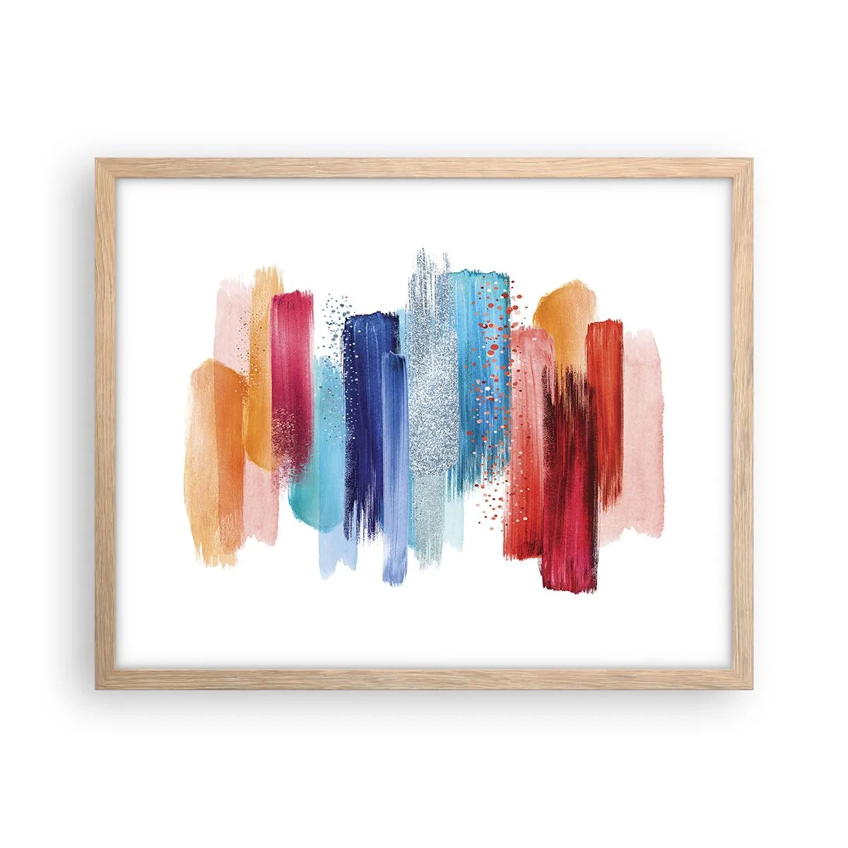 Poster în ramă de stejar deschis - Sus și jos - 50x40 cm