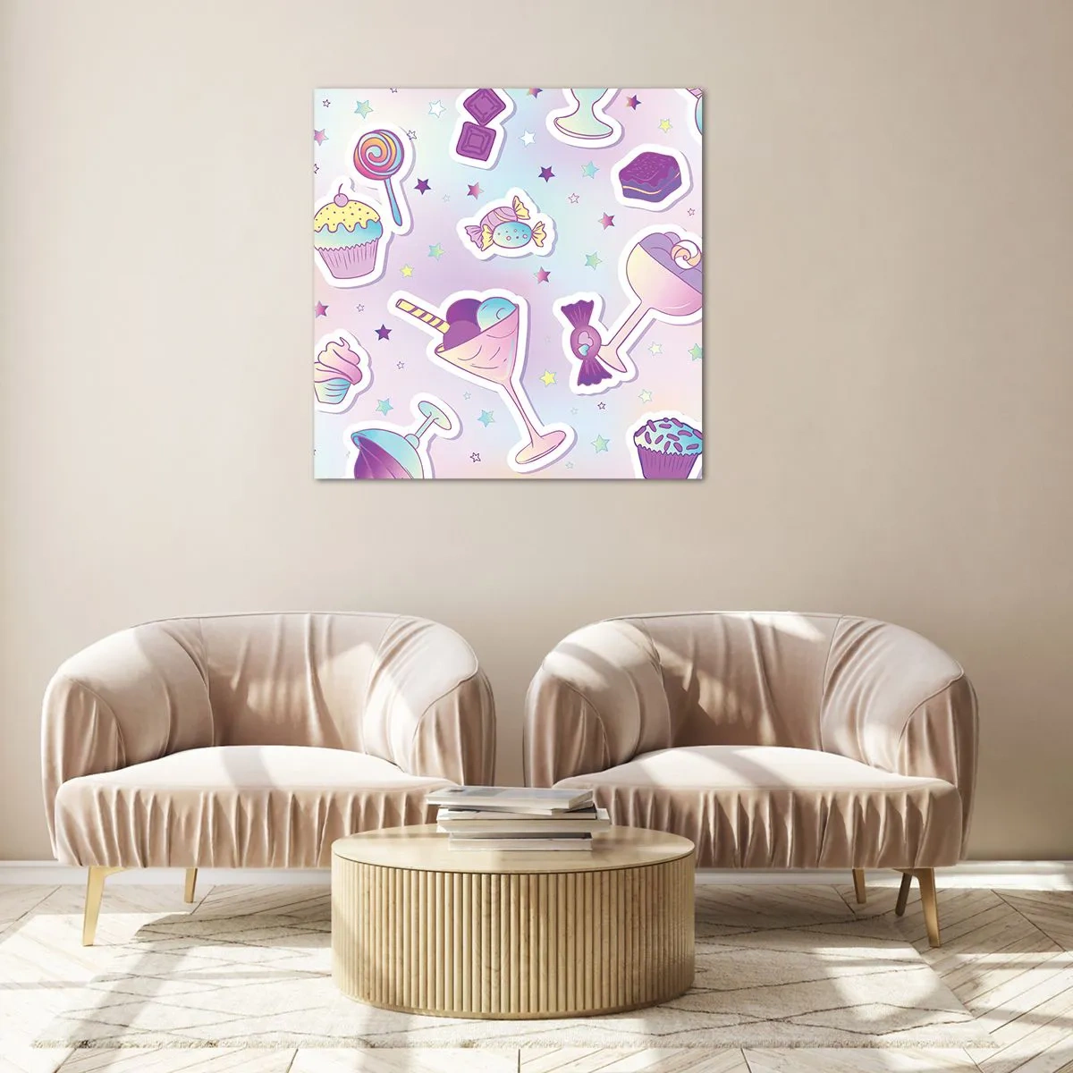 Tablou pe sticlă - Să ai o zi de naștere în fiecare zi - 40x40 cm