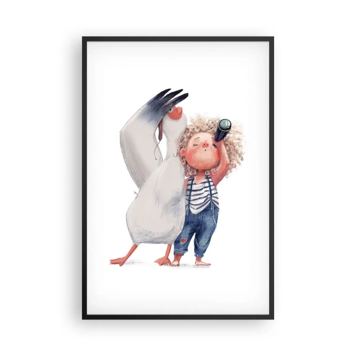 Poster în ramă neagră - Un plan pentru o călătorie minunată - 61x91 cm