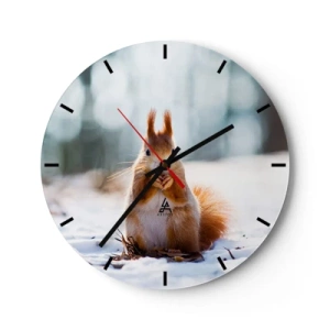 Ceas de perete - Ceas pe sticlă - Și la ce te uiți? - 40x40 cm