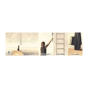 Mostră tapet autocolant Deluxe Sticker - O călătorie conceptuală - Abstracția, Femeie, Scară - 100x30 cm