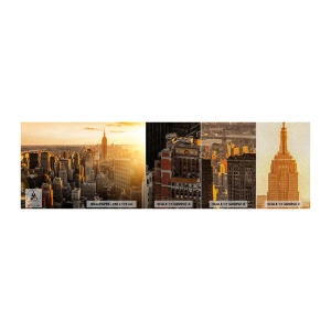 Mostră tapet Premium Sand - Crescând la soare - Oraș, New York, Arhitectură - 100x30 cm