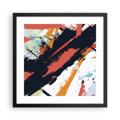 Poster în ramă neagră - Compoziție dinamică - 40x40 cm